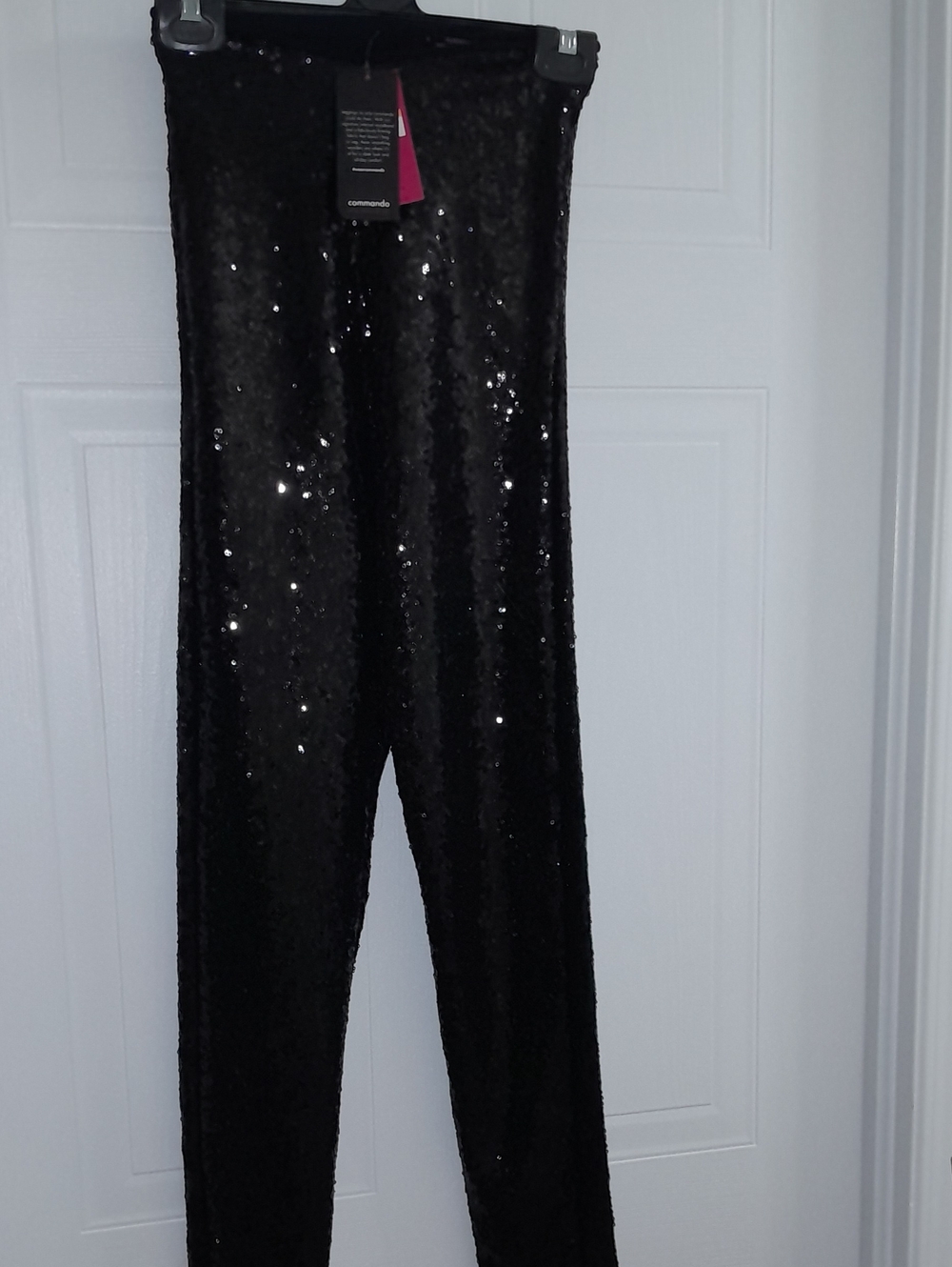 Commando Black Sequin Skinny Jumpsuit Pants